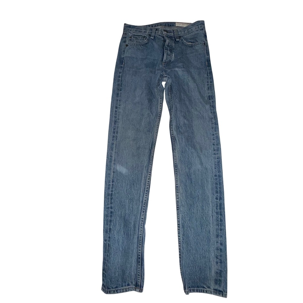 Rag & Bone Straight‎ Jeans 23 Blue Huntington High Rise Rigid Denim W1718K168